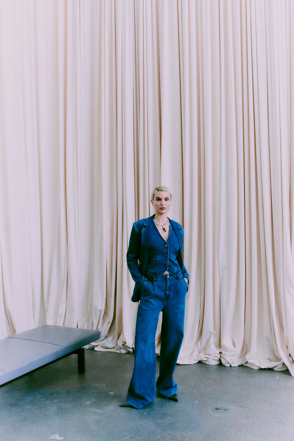 Copenhagen muse jean blazer denim blue - Billede 5