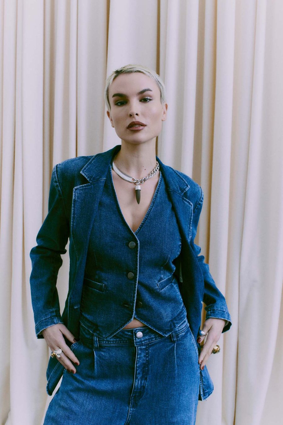 Copenhagen muse jean blazer denim blue - Image 7