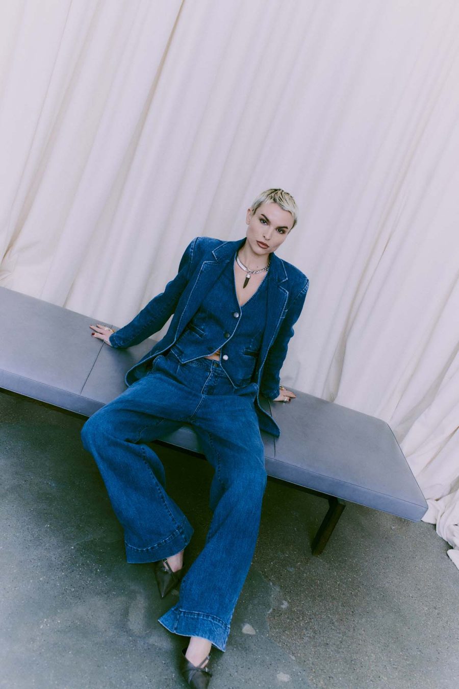 Copenhagen muse jean blazer denim blue - Image 6