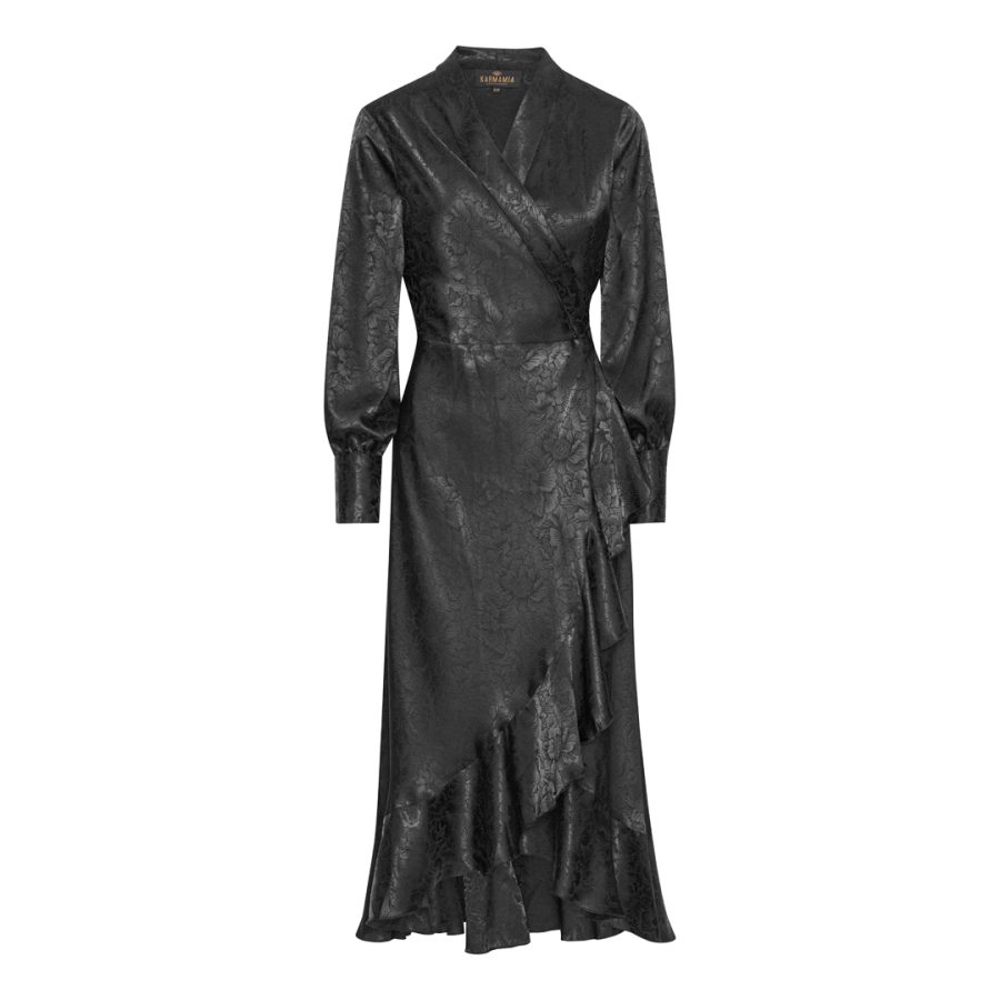Karmamia bea dress black flower jacquard