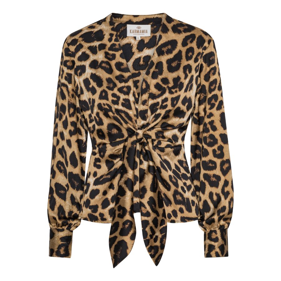 Karmamia blair blouse hammered leopard