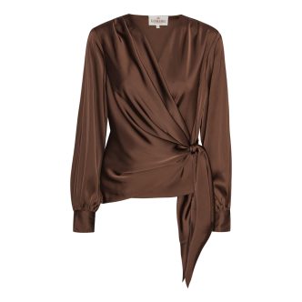 Karmamia ines blouse semi rich brown