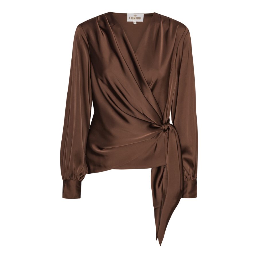 Karmamia ines blouse semi rich brown
