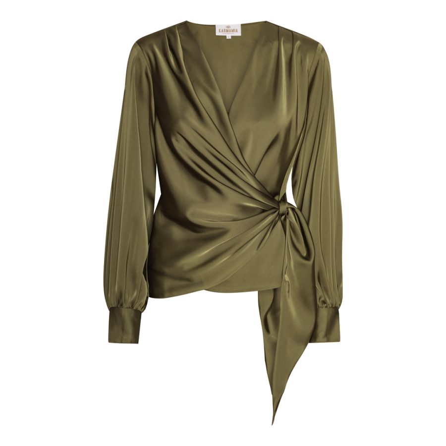 Karmamia ines blouse semi rich olive