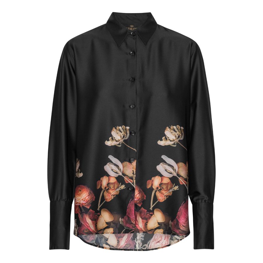 Karmamia joseph shirt black blossom