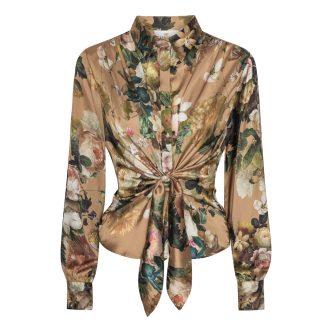Karmamia lee shirt tan bloom