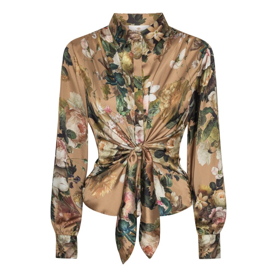 Karmamia lee shirt tan bloom
