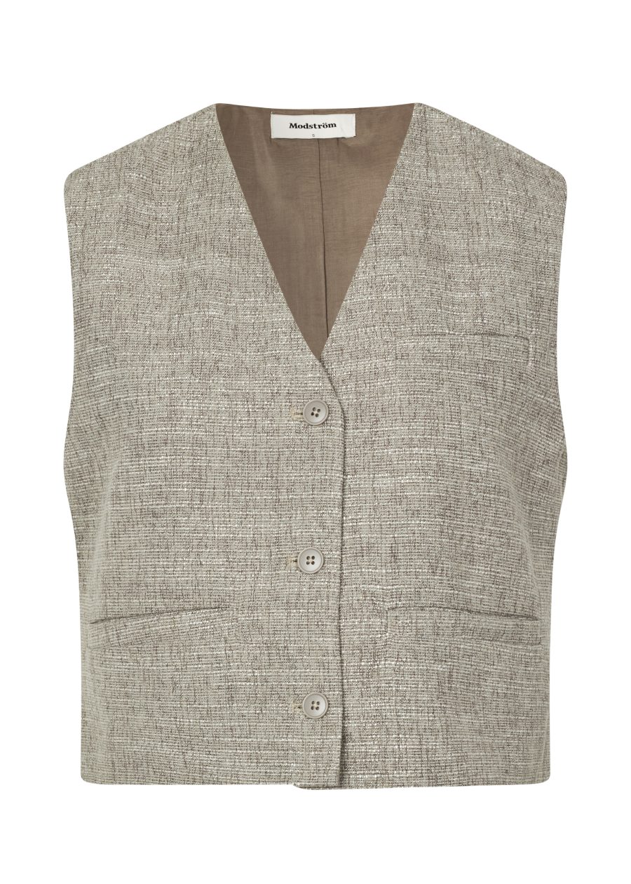 Modström kiera vest grey melange