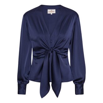 Karmamia blair blouse semi rich navy