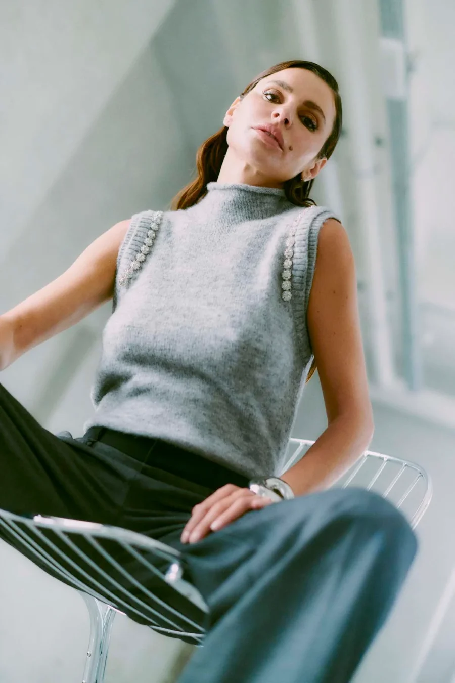Copenhagen muse ibra vest light grey - Image 4