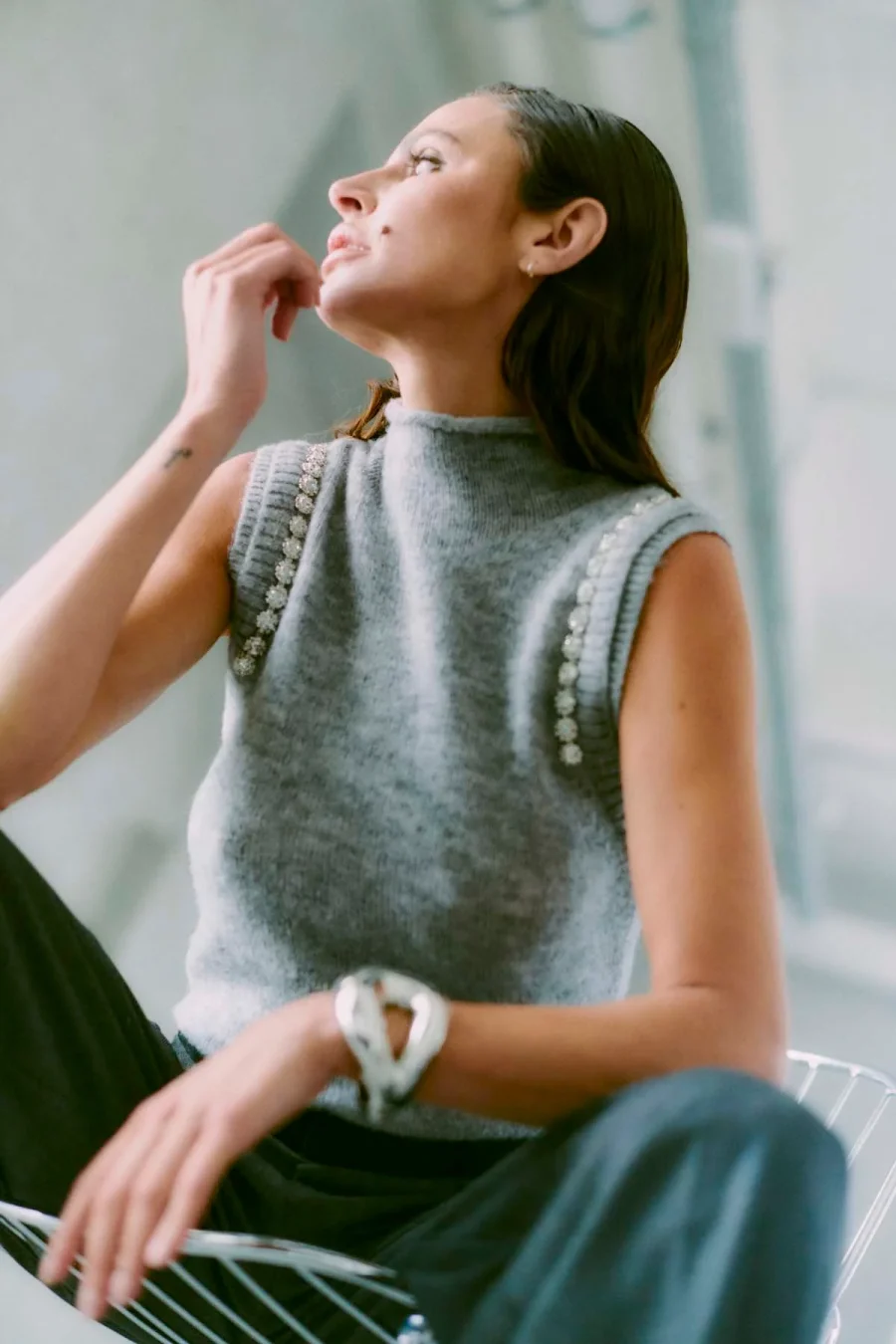 Copenhagen muse ibra vest light grey - Image 5