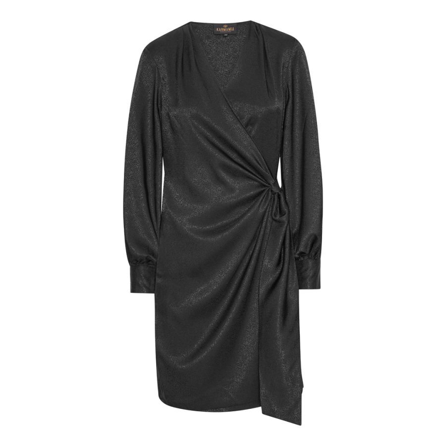 Karmamia ines dress black leo dot jacquard