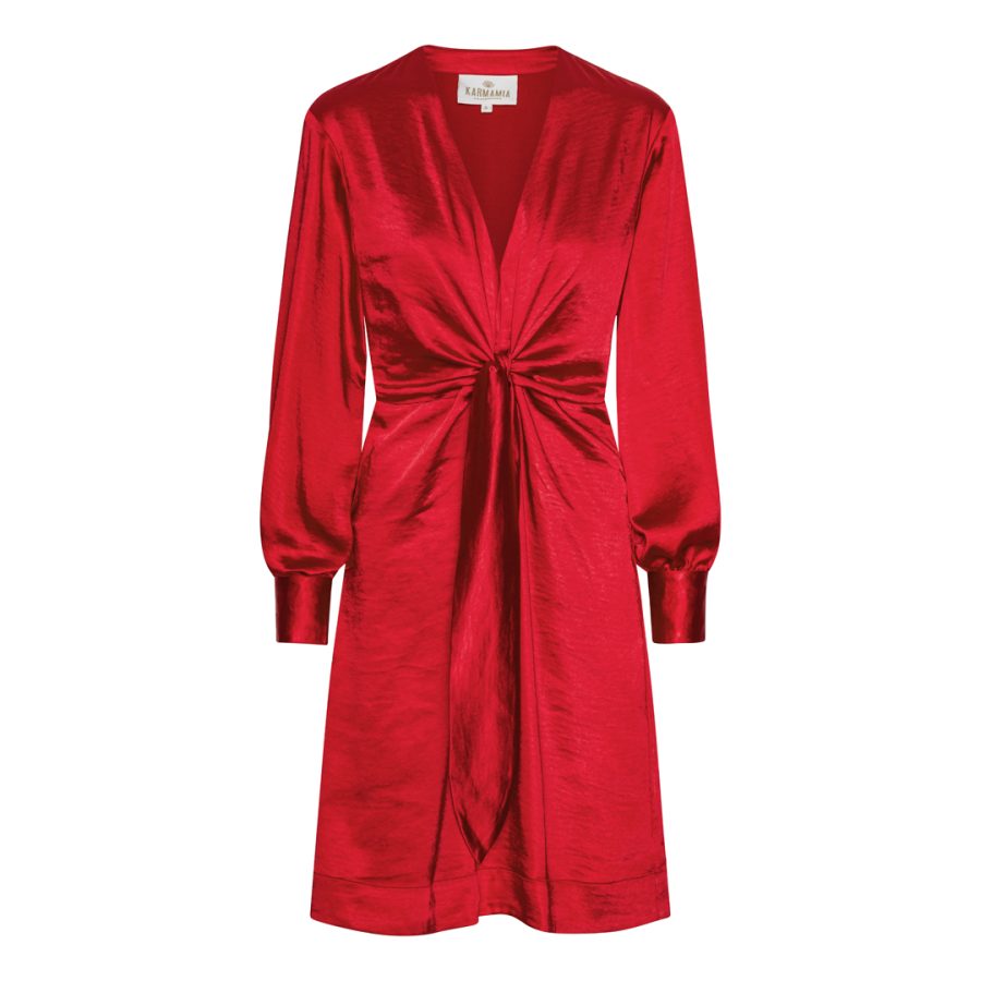 Karmamia blair dress rich scarlett red