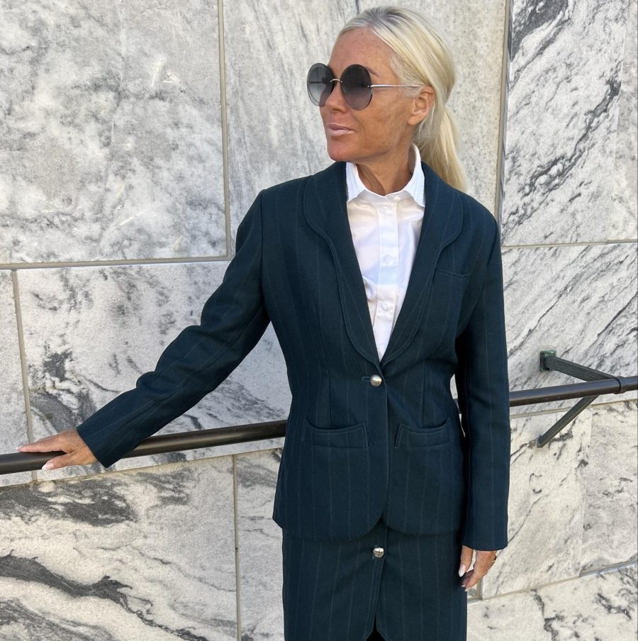 Signé cactus blazer pinstripe