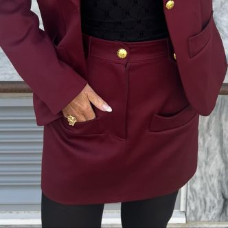 Signé skirt burgundy