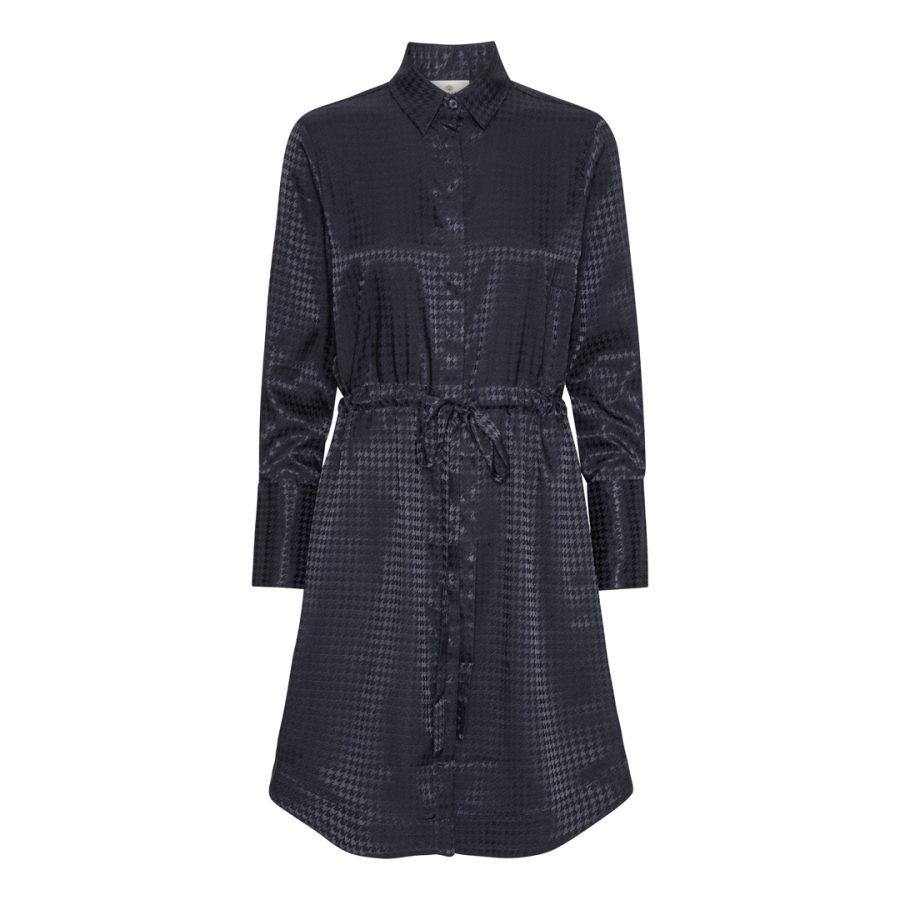 Karmamia nakita dress navy houndstooth