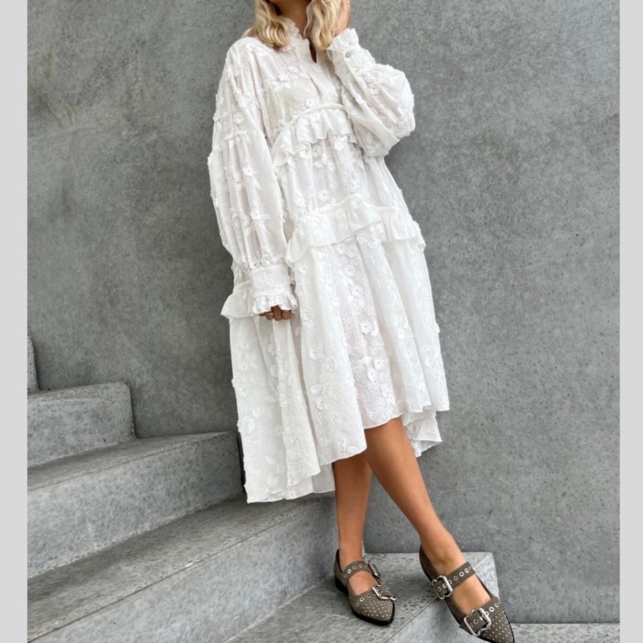 Stories from the atelier heart dress white - Image 5