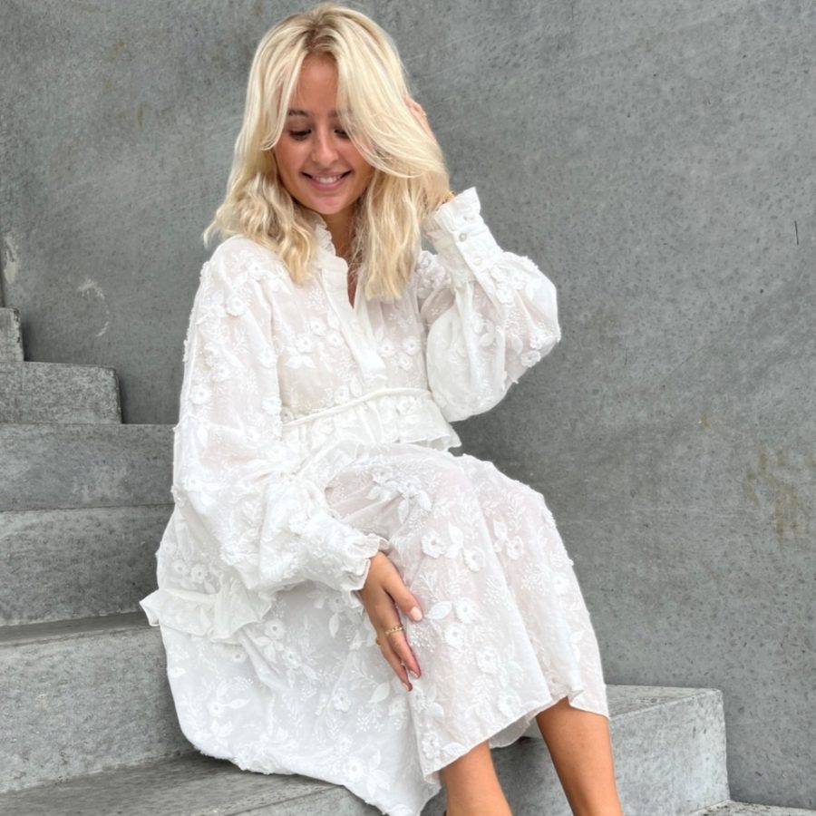 Stories from the atelier heart dress white - Image 4