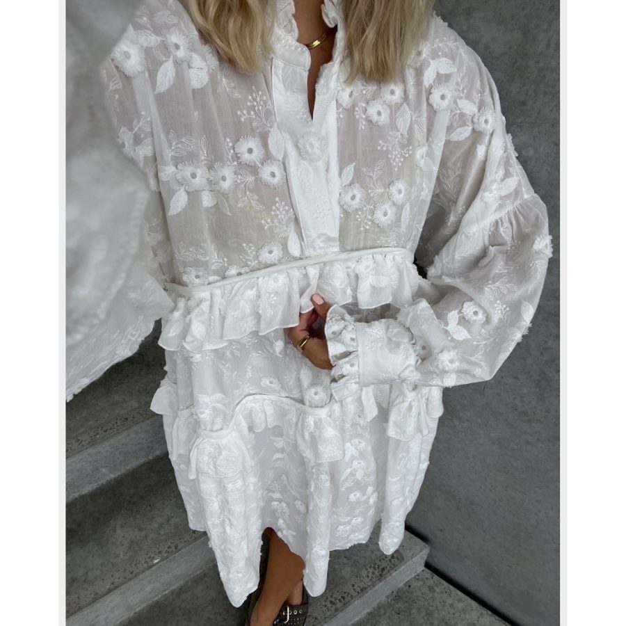 Stories from the atelier heart dress white - Image 2