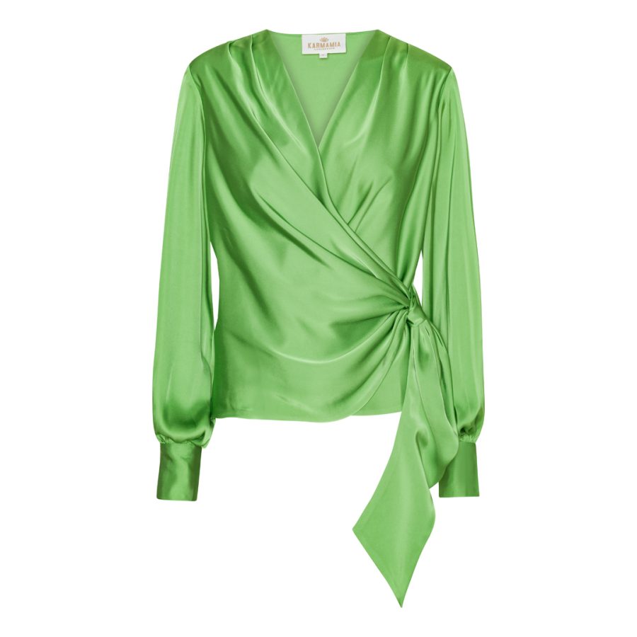 Karmamia ines blouse semi rich pistachio green