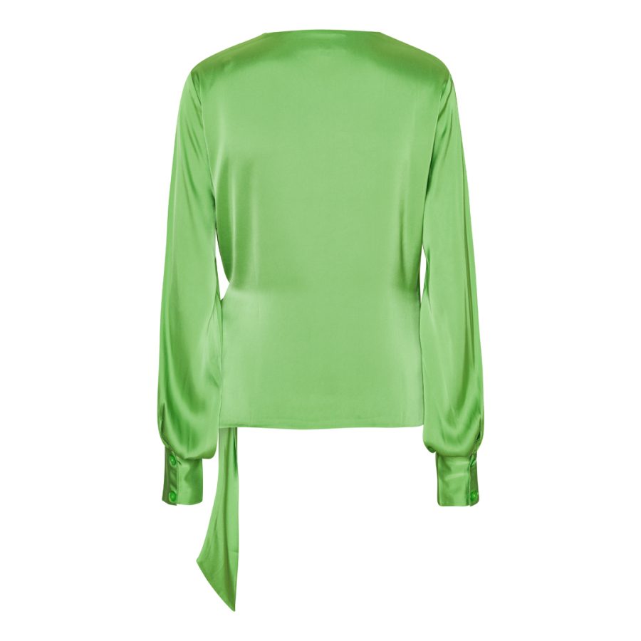 Karmamia ines blouse semi rich pistachio green - Image 2