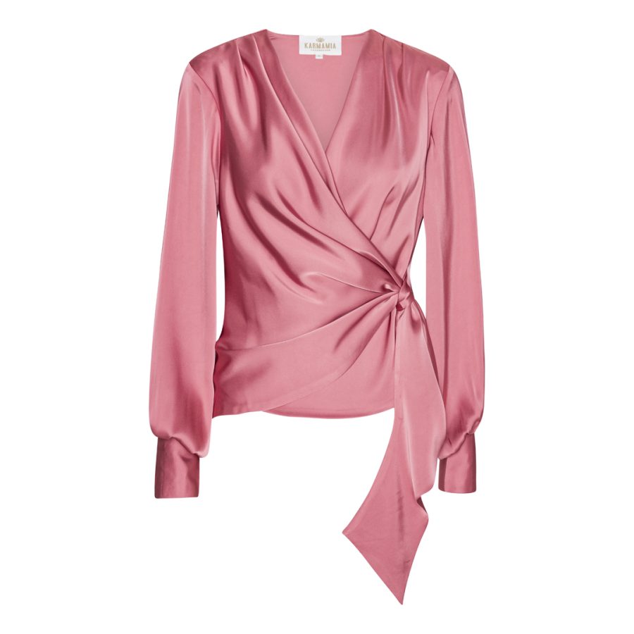 Karmamia ines blouse semi rich velvet pink