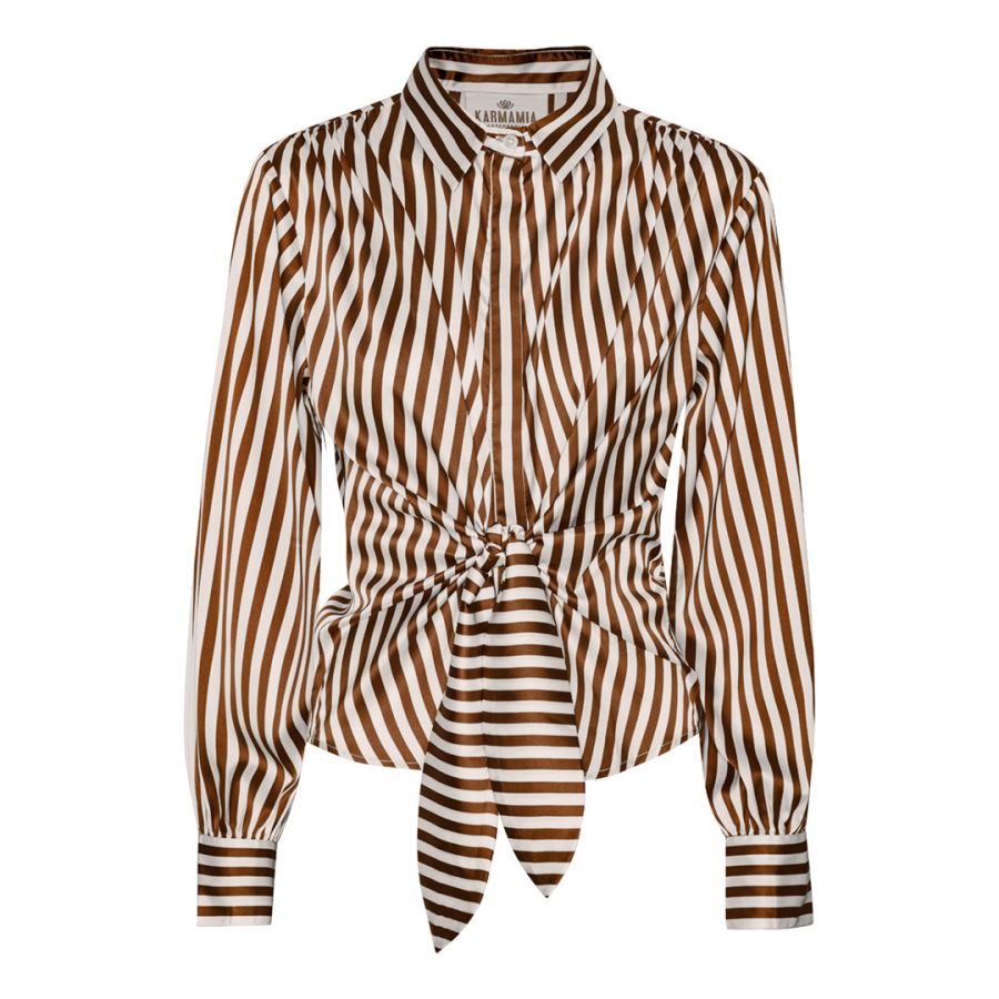 Karmamia lee shirt toffee stripe