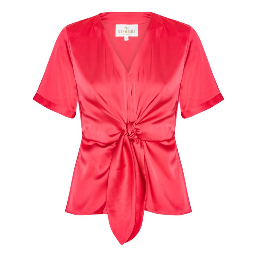 Karmamia blair blouse short semi rich deep pink