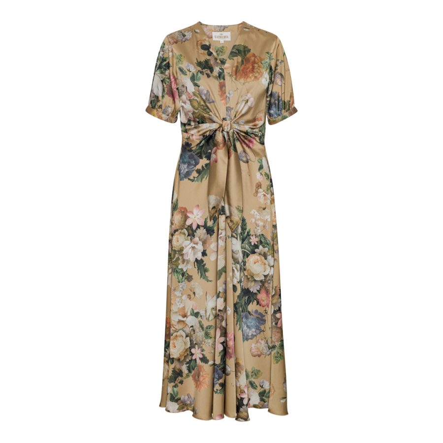 Karmamia faye dress taupe bloom