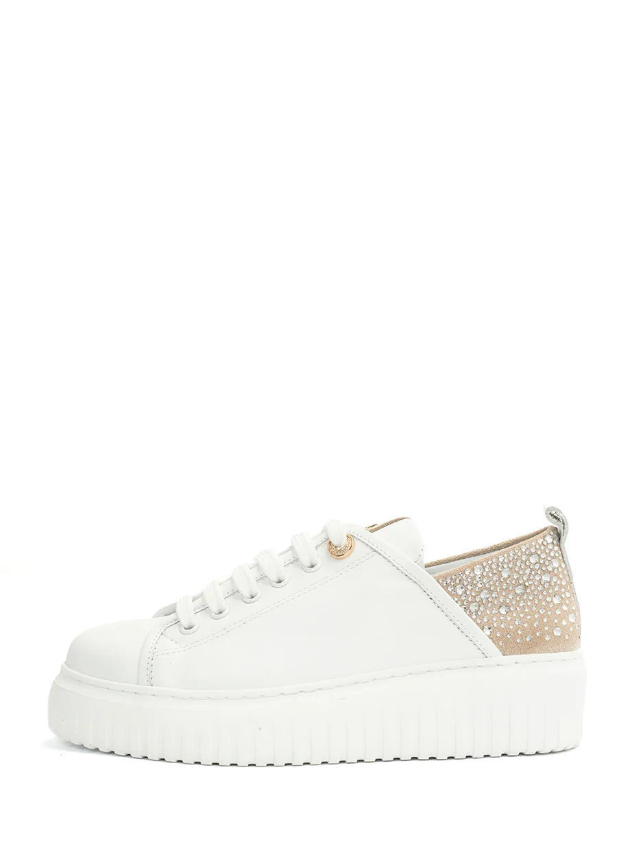 Babouche linea sneakers white crystal