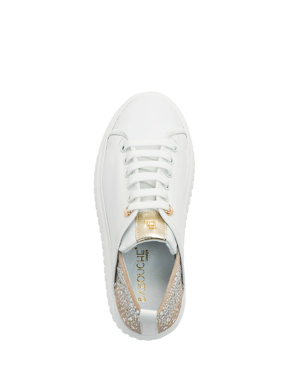 Babouche linea sneakers white crystal - Image 3