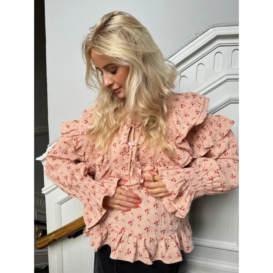 Stories from the atelier flower blouse rose - Image 3
