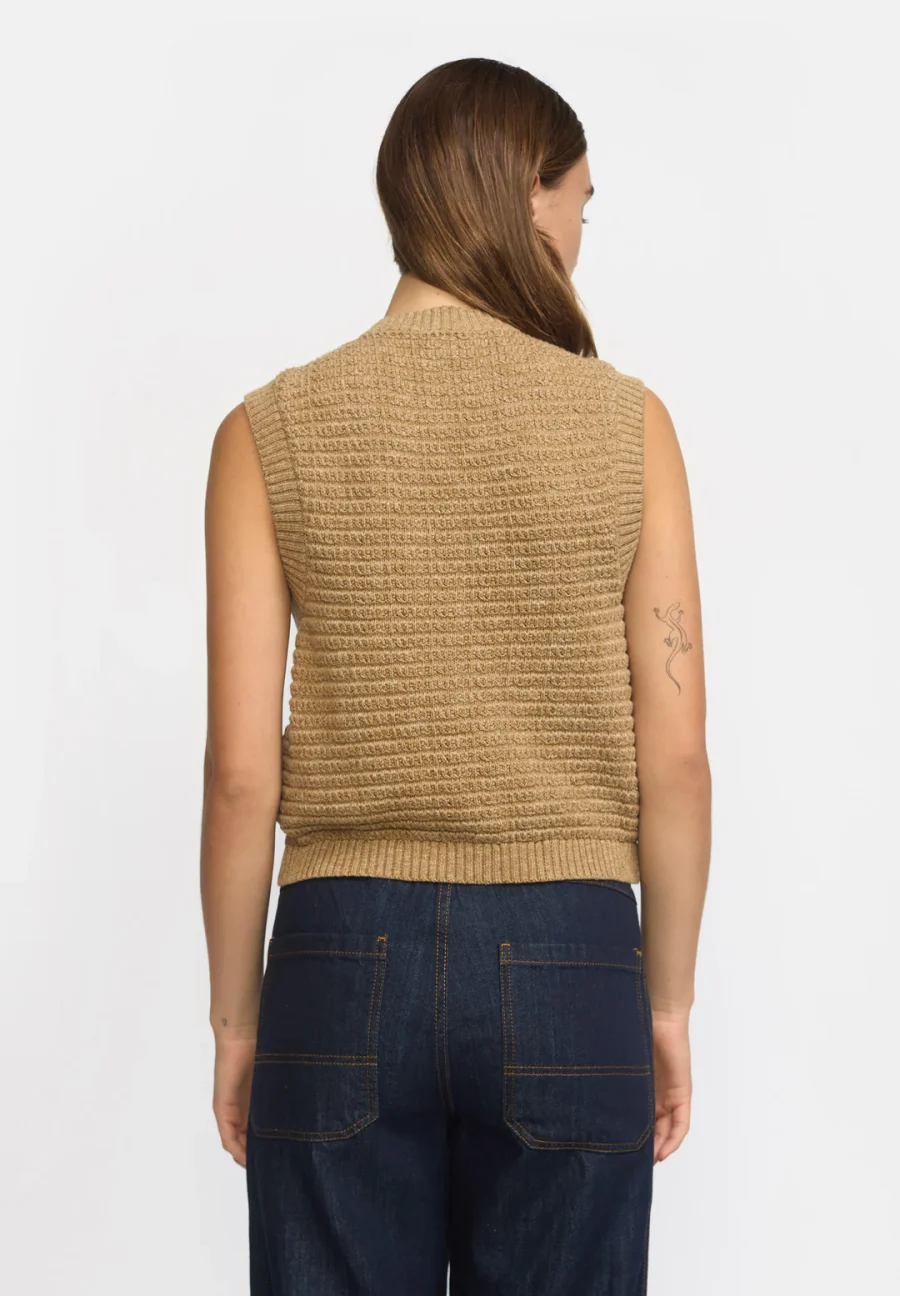 Èsme studios saga knit vest incense melange - Image 6