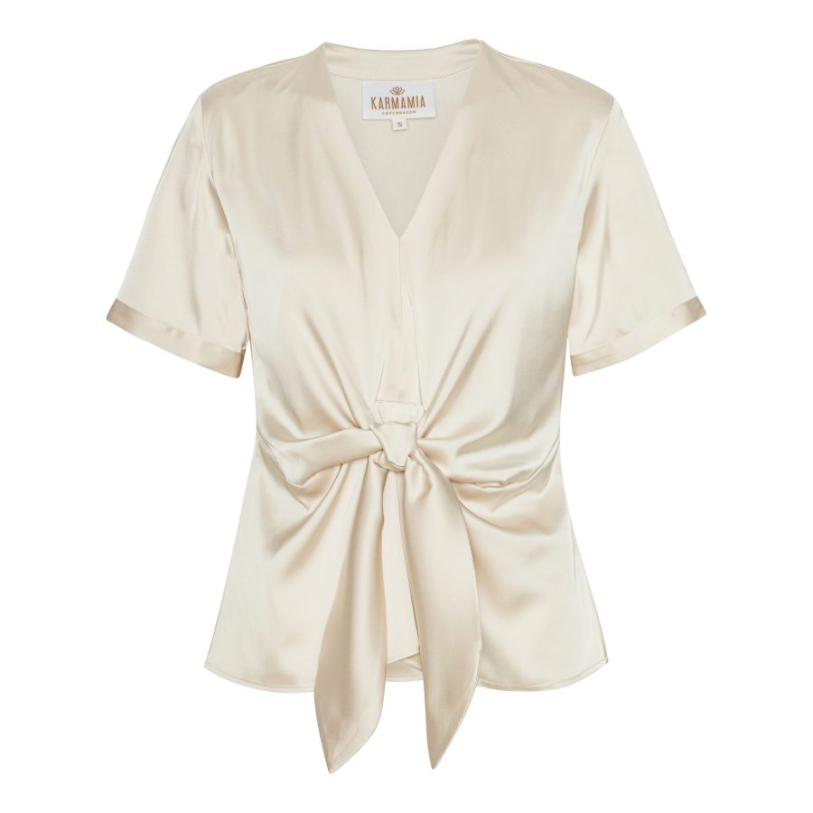 Karmamia blair blouse short semi rich porcelain
