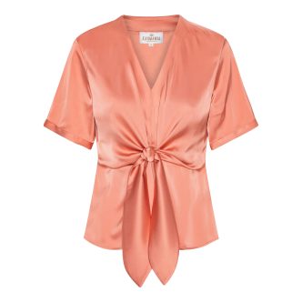 Karmamia blair blouse short semi rich peach