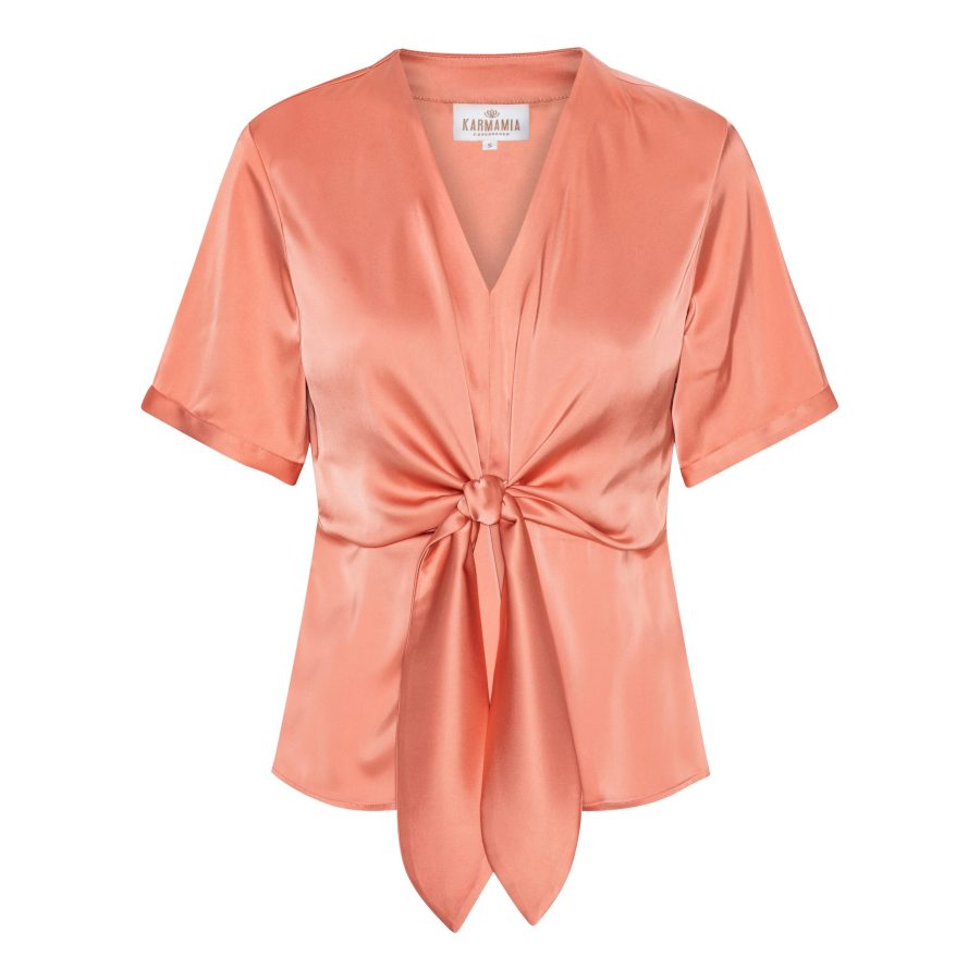 Karmamia blair blouse short semi rich peach
