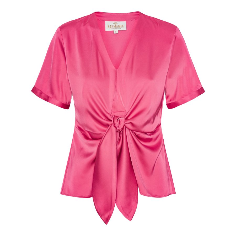Karmamia blair blouse short semi rich bright pink