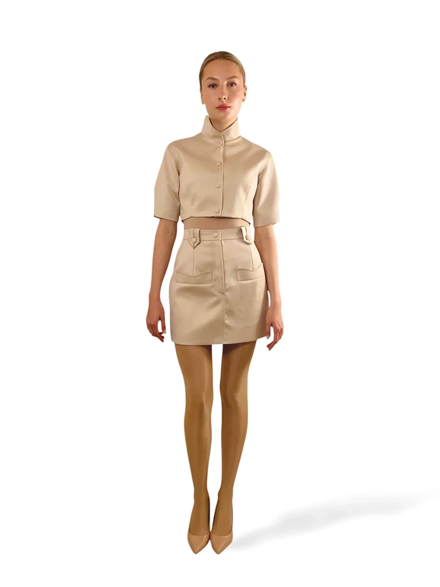 Signé skirt 2 beige - Image 2