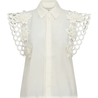 Copenhagen muse molly shirt with lace jet stream