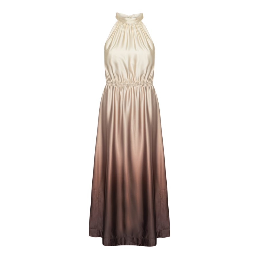 Karmamia lulu dress semi rich gradient brown