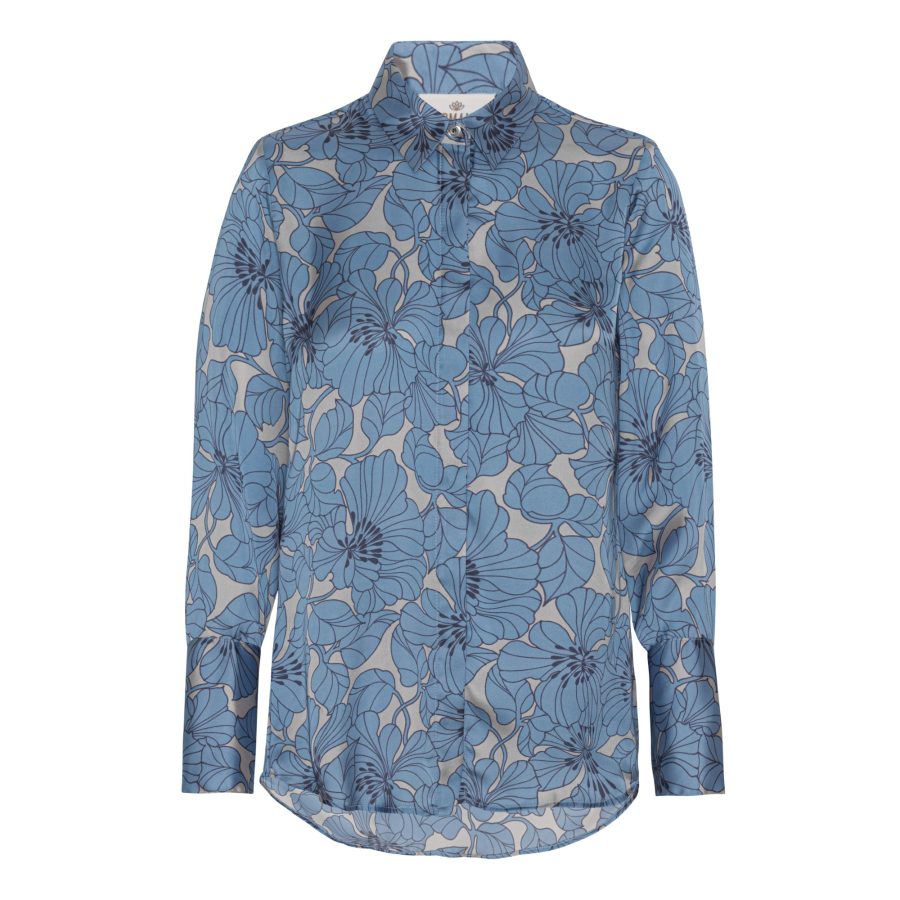 Karmamia zoe shirt gardenia sky