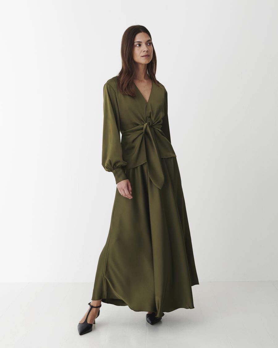 Karmamia savannah skirt semi rich olive - Billede 4