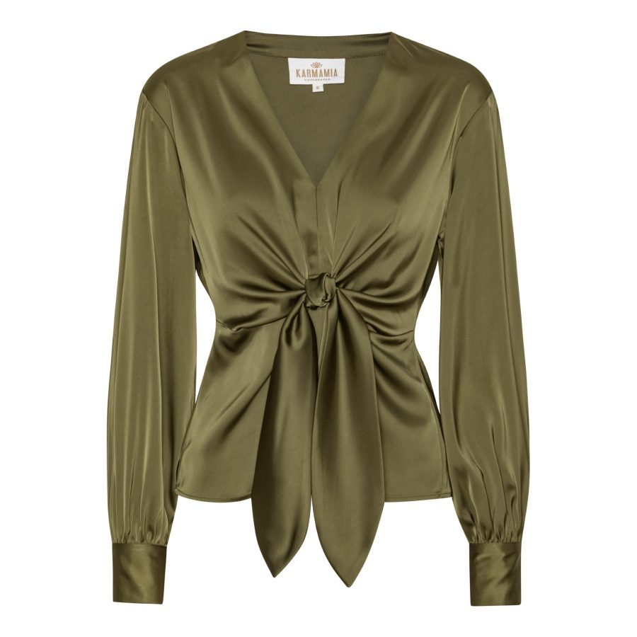 Karmamia blair blouse semi rich olive