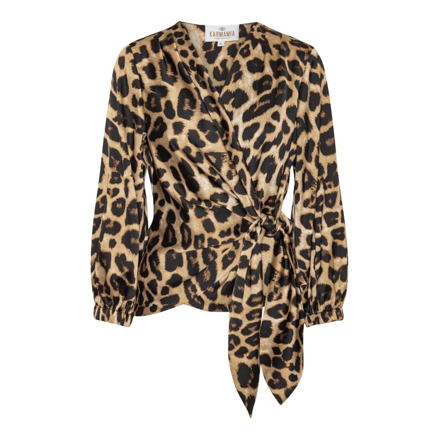 Karmamia elena blouse hammered leopard