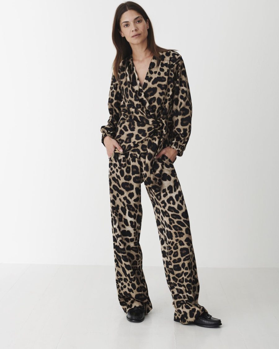 Karmamia elena blouse hammered leopard - Billede 2