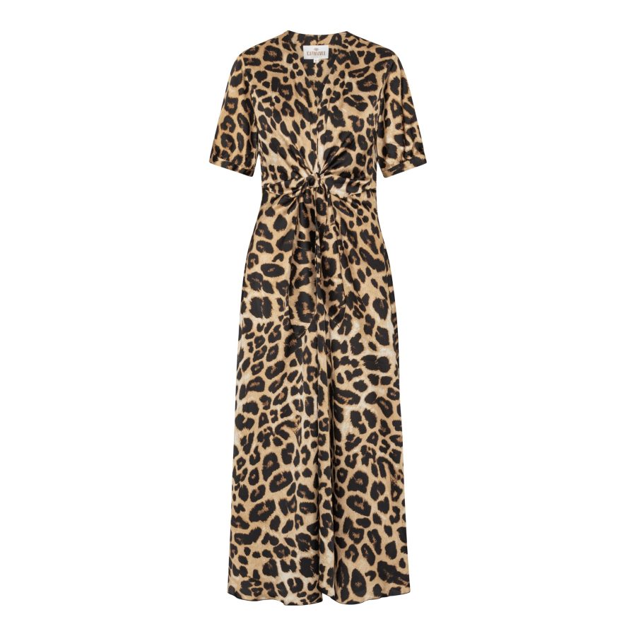 Karmamia faye dress hammered leopard