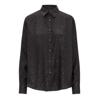 Karmamia alma shirt black leo silk