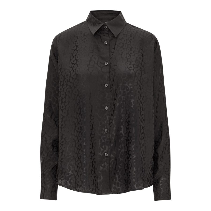 Karmamia alma shirt black leo silk