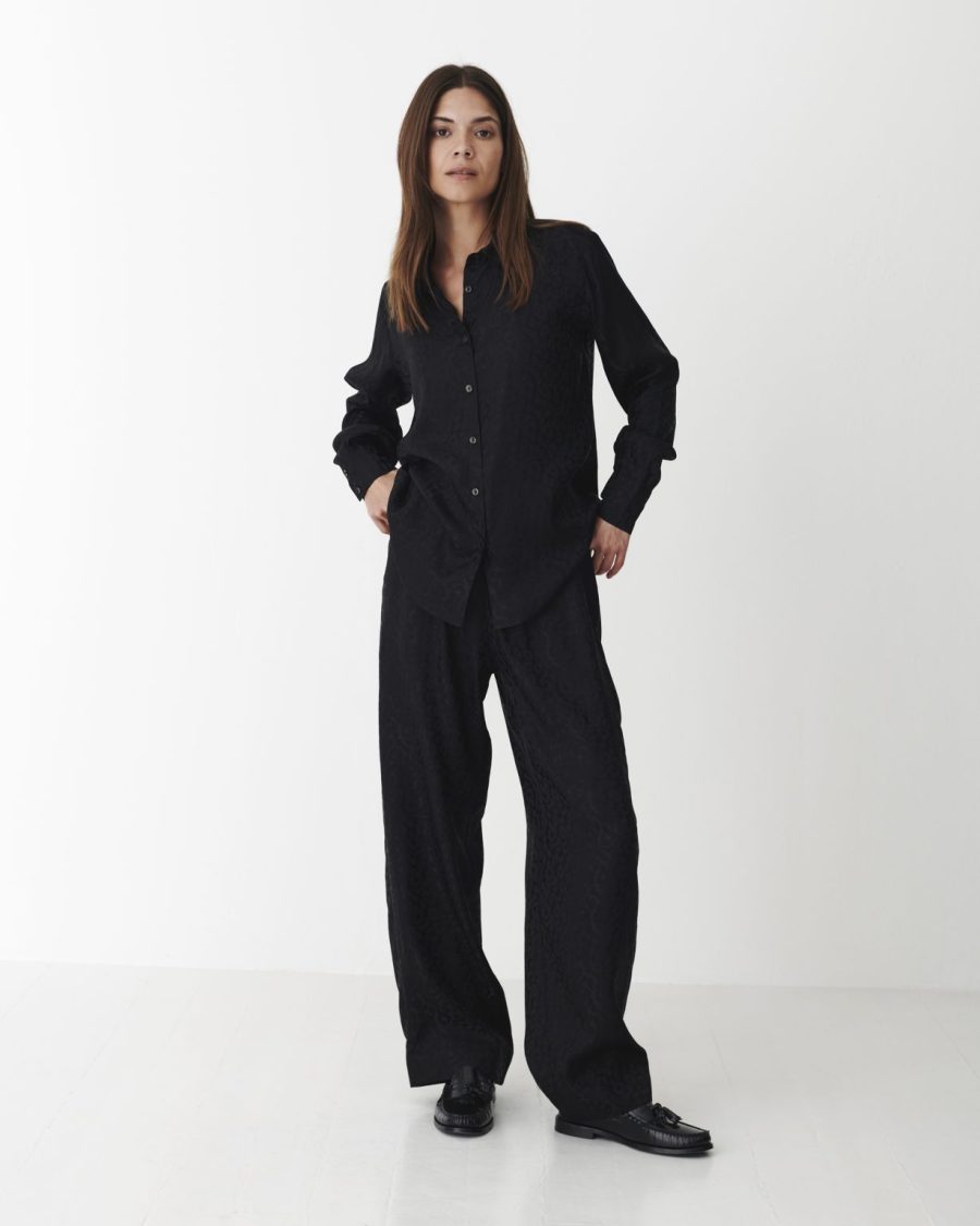Karmamia garcia pants black leo silk - Billede 4