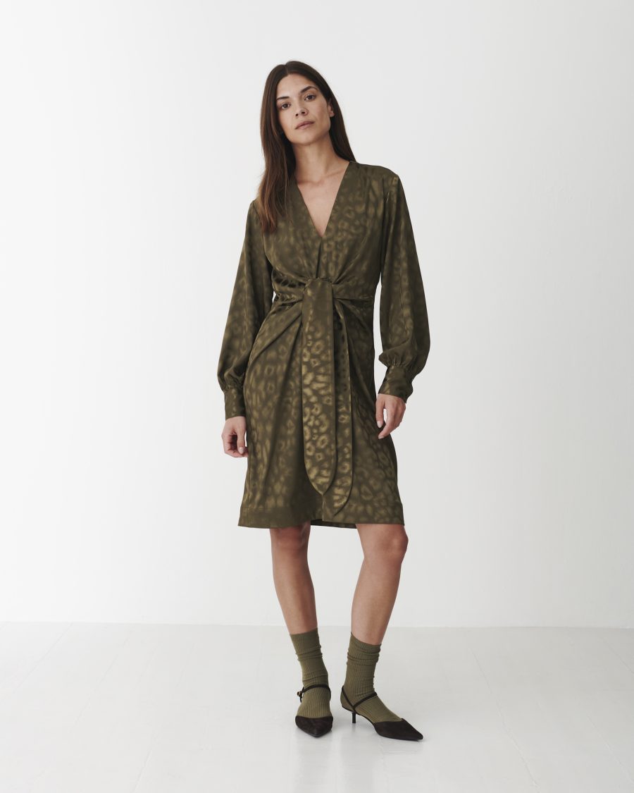 Karmamia blair dress army leo jacquard - Billede 4